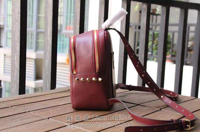 MCM雙肩背包 原單 5743 MCM POLKE幻想兔 鉚釘雙肩背包 MCM女包 MCM女背包  mdmc1272